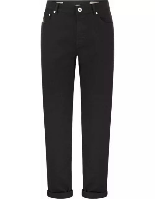 Brunello Cucinelli Five-pocket Traditional Fit Trousers In Light Comfort-dyed Deni