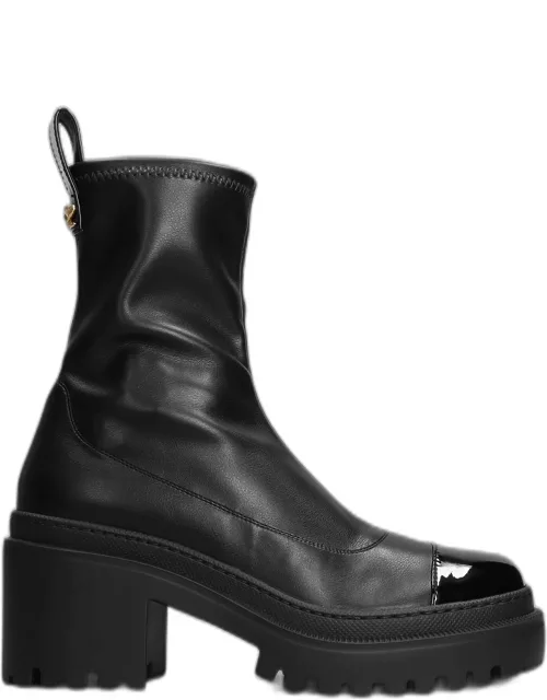 Giuseppe Zanotti Vicentha Combat Boots In Black Leather