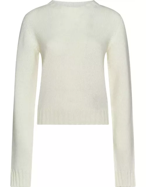 Palm Angels Ivory Sweater With Back Logo
