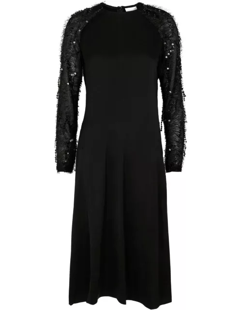 Day Birger ET Mikkelsen Quincy Embellished Satin Midi Dress - Black - 36 (UK10 / S)