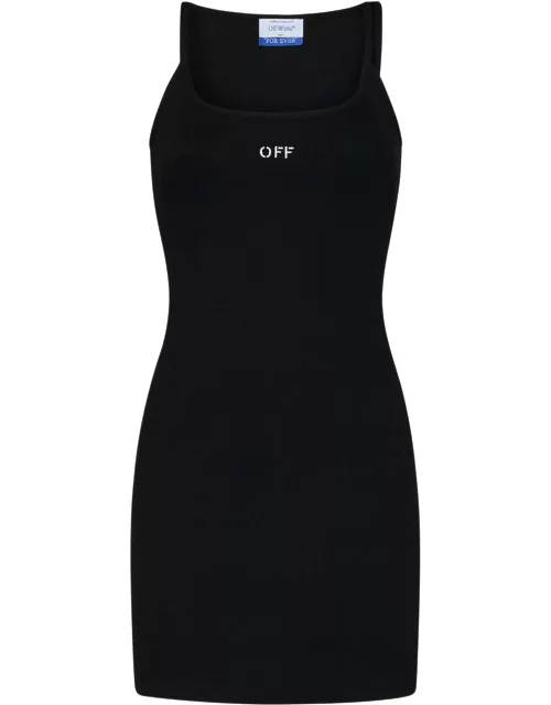 Off-White Tank Dress With Off Embroidery