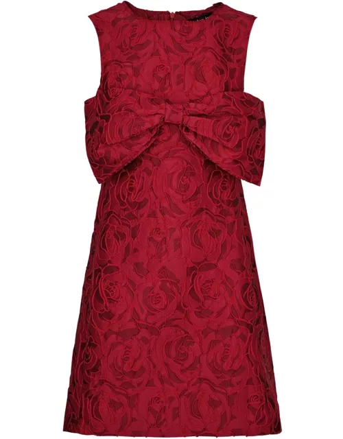 Sister Jane Tate Rose Floral-jacquard Cloqué Mini Dress - Red - 8 (UK8 / S)
