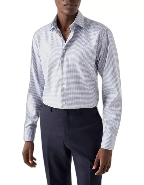 Men's Contemporary Fit Melange Check Shirt