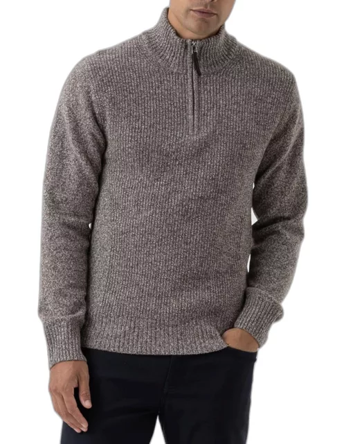 Men's Charlestown Quarter-Zip Lambswool Sweater