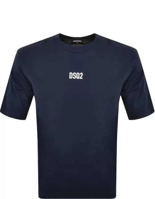 DSQUARED2 Logo T Shirt Navy