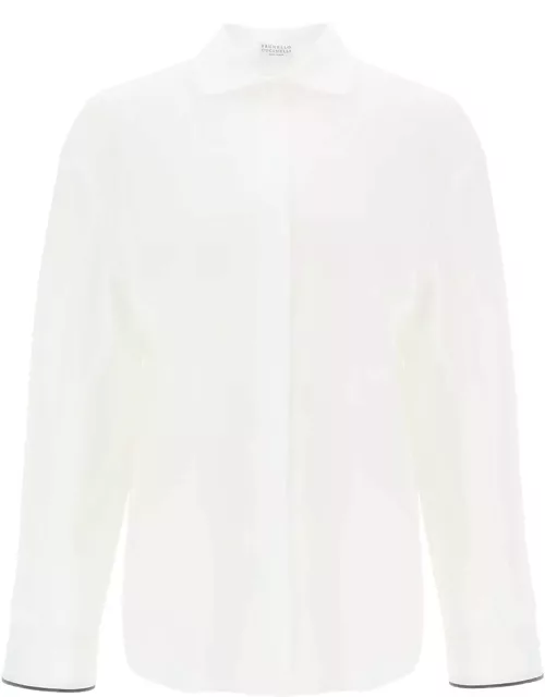 BRUNELLO CUCINELLI Wide sleeve shirt with shiny cuff detail