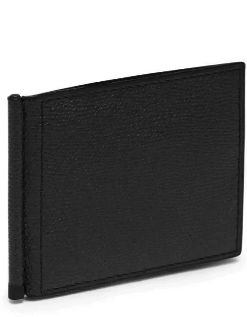 Black Grip wallet in grained leather