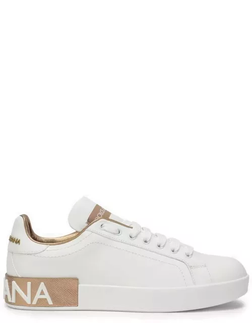 White/gold Portofino sneaker