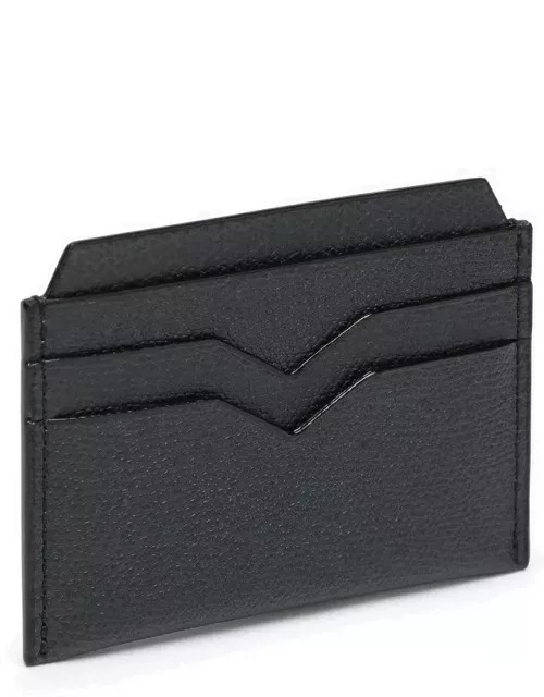Blue leather card holder