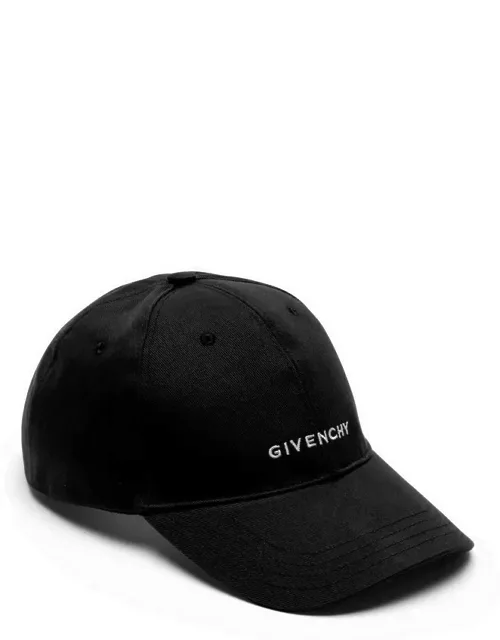 Black logo-embroidery baseball cap