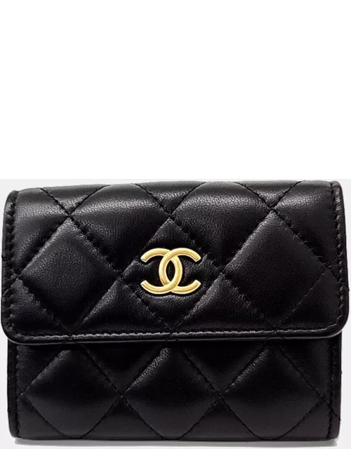 Chanel Leather Black card wallet