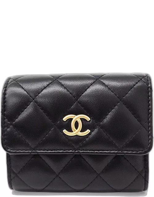 Chanel Leather Black card wallet