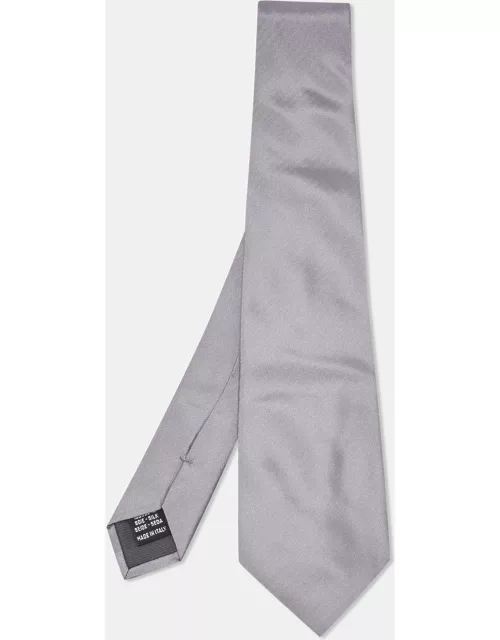 Valentino Grey Striped Silk Tie