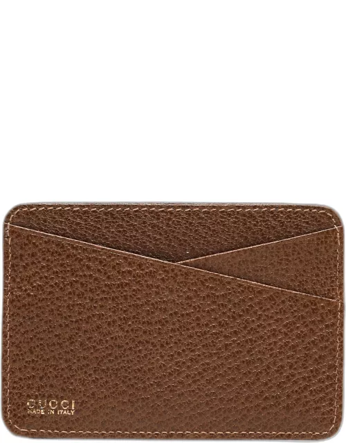 Gucci Brown GG Canvas and Leather Card Holder