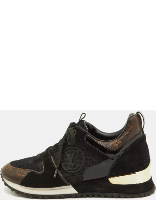 Louis Vuitton Brown/Black Monogram Canvas and Mesh Run Away Sneaker