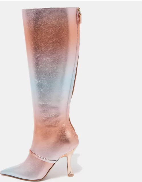 Malone Souliers Multicolor Metallic Leather Knee Length Boot