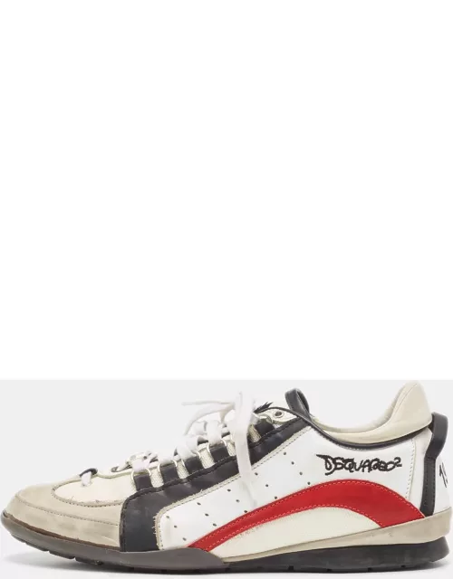 Dsquared2 Multicolor Leather and Fabric Low Top Sneaker