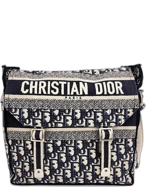 Christian Dior Black Logo Oblique Diorcmap Messenger Bag