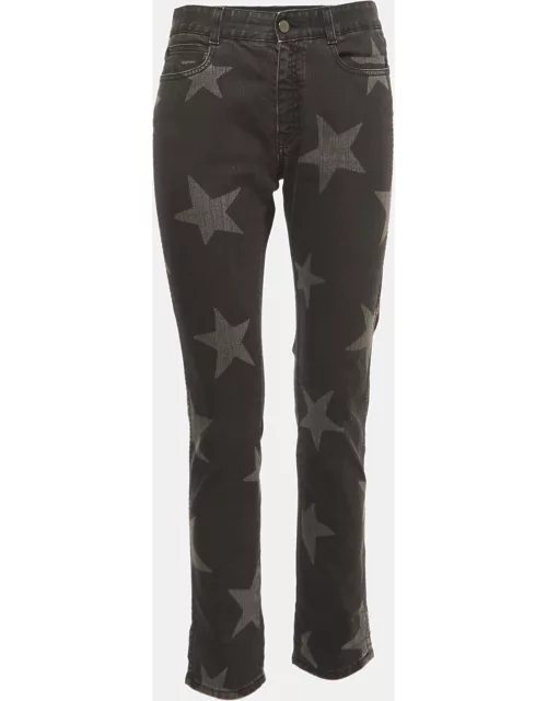 Stella McCartney Black Washed Stars Print Denim Jeans S Waist 26"