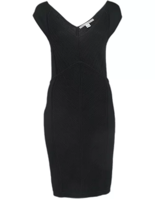 Diane Von Furstenberg Black Knit Sleeveless Mini Dress