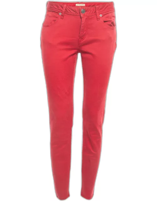 Burberry Brit Red Denim Foxton Skinny Jeans M Waist 29"