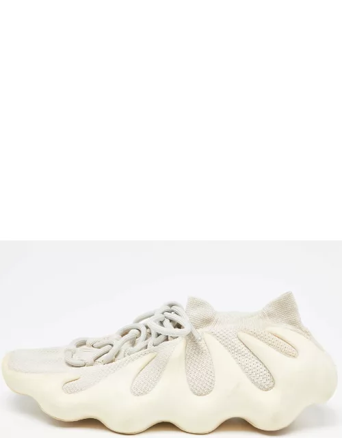 Yeezy x Adidas Off White Knit Fabric and Rubber Yeezy 450 Cloud White Sneaker