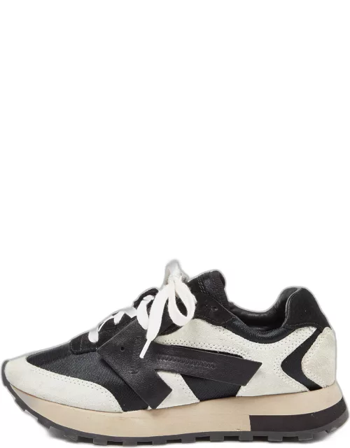 Off-White Black/Grey Suede and Fabric Arrow HG Runner Sneaker