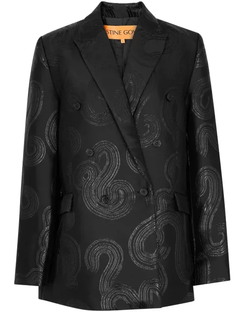 Stine Goya Theo Metallic-jacquard Woven Blazer - Black - S (UK8-10 / S)