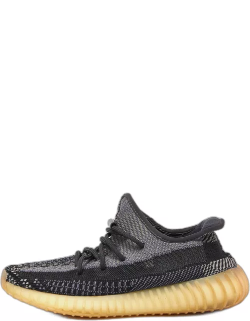 Yeezy x Adidas Black Knit Fabric Boost 350 V2 Asriel Carbon Sneaker