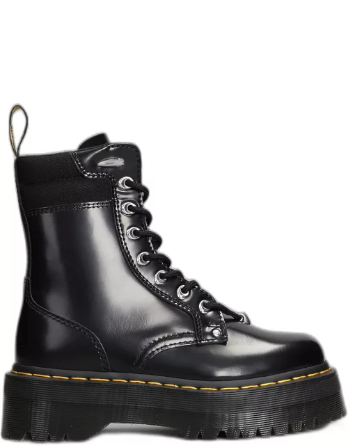 Dr. Martens Jadon Hdw Ii Combat Boots In Black Leather