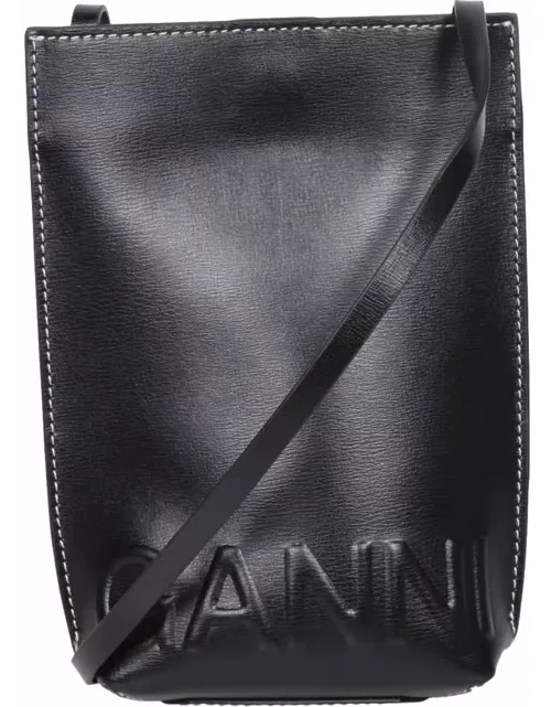 Ganni Embossed-logo Crossbody Bag