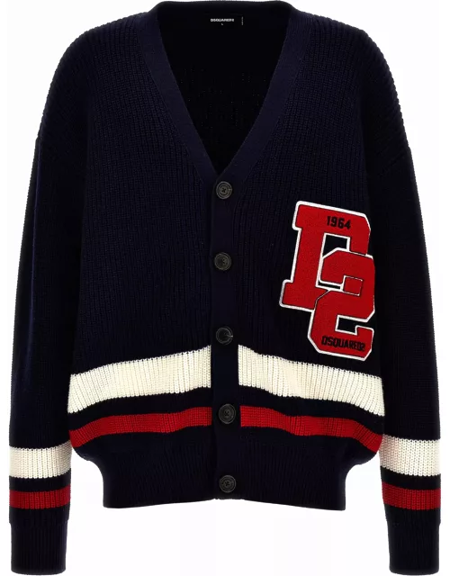 Dsquared2 Varsity Cardigan With D2 Patch