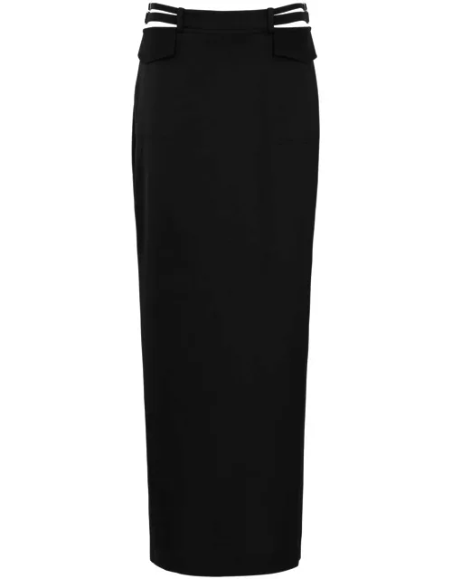 Dion Lee Satin Maxi Skirt - Black - 10 (UK10 / S)