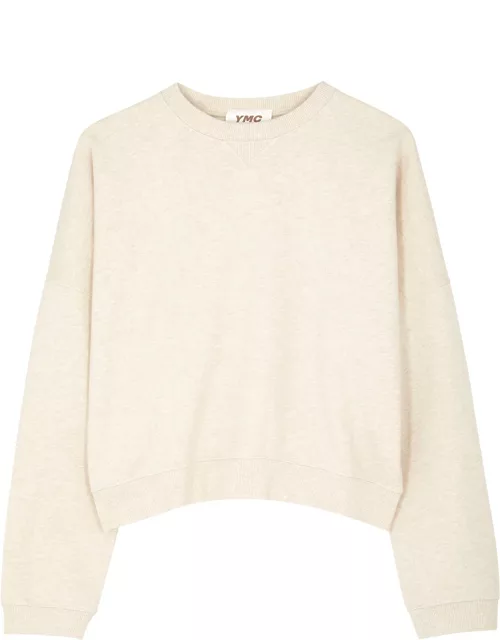 Ymc Almost Grown Cotton Sweatshirt - Ecru - S (UK8-10 / S)