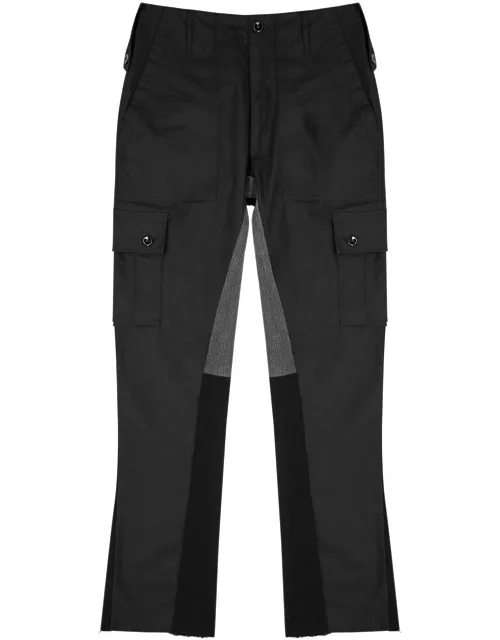 Jeanius Bar Atelier Panelled Twill Cargo Trousers - Black - 36 (W36 / XL)