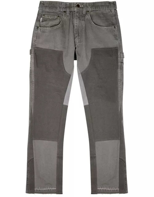Jeanius Bar Atelier Carpenter Panelled Straight-leg Jeans - Dark Grey - 32 (W32 / M)