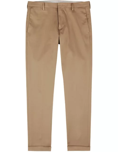 Paul Smith Slim-leg Stretch-cotton Trousers - Brown - 34 (W34 / L)