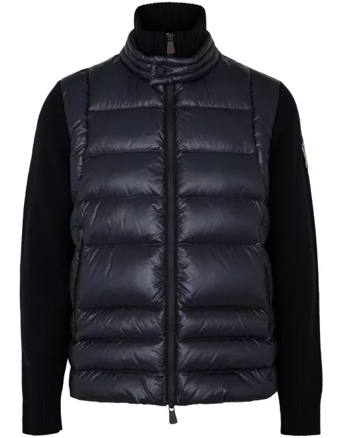 Moncler Grenoble Quilted Shell and Stretch-wool Jacket - Navy
