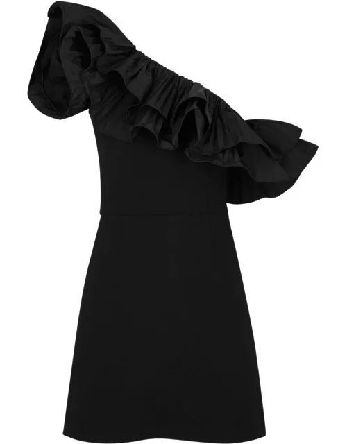 Rebecca Vallance Eva One-shoulder Crepe Mini Dress - Black - 14 (UK14 / L)