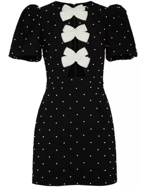 Rebecca Vallance Veronica Embellished Crepe Mini Dress - Black - 6 (UK6 / XS)