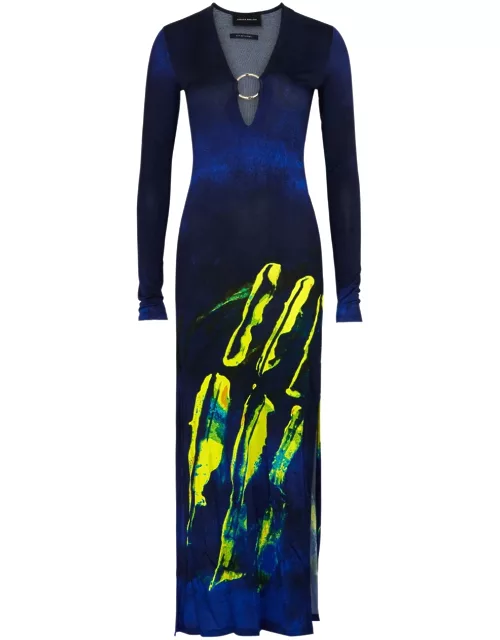 Louisa Ballou Helios Printed Stretch-jersey Maxi Dress - Blue - XS (UK6 / XS)