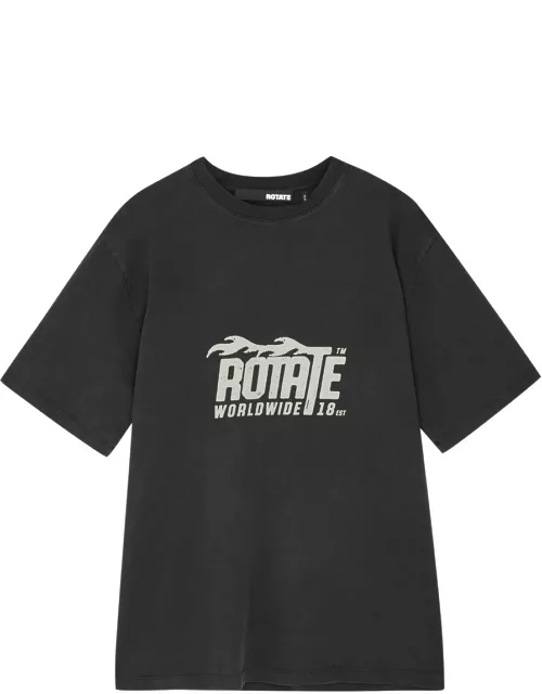 Rotate Birger Christensen Logo-print Cotton T-shirt - Black - XS (UK6 / XS)