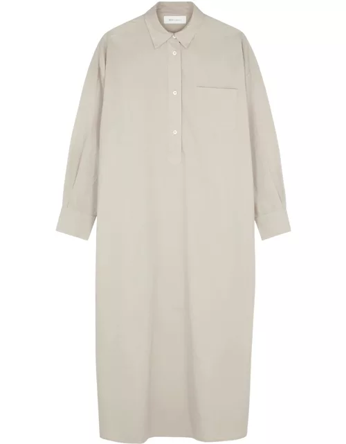Skall Studio Edgar Cotton Midi Shirt Dress - Light Grey