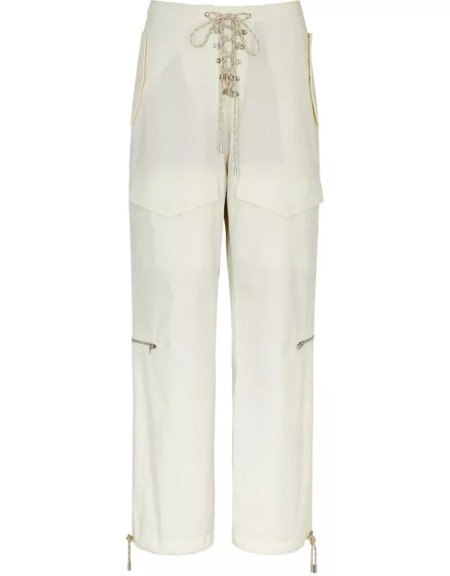 Dion Lee Hiking Cotton-blend Cargo Trousers - Ivory - XS (UK6 / XS)