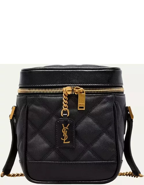 80S Vanity YSL Crossbody Bag in Quilted Grained Leather