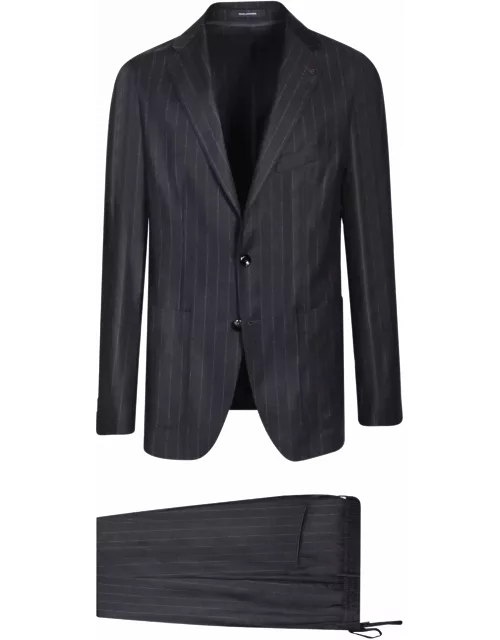 Tagliatore Pinstripe Grey Suit