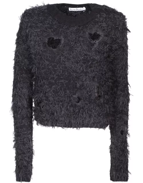 Acne Studios Distressed Black Sweater