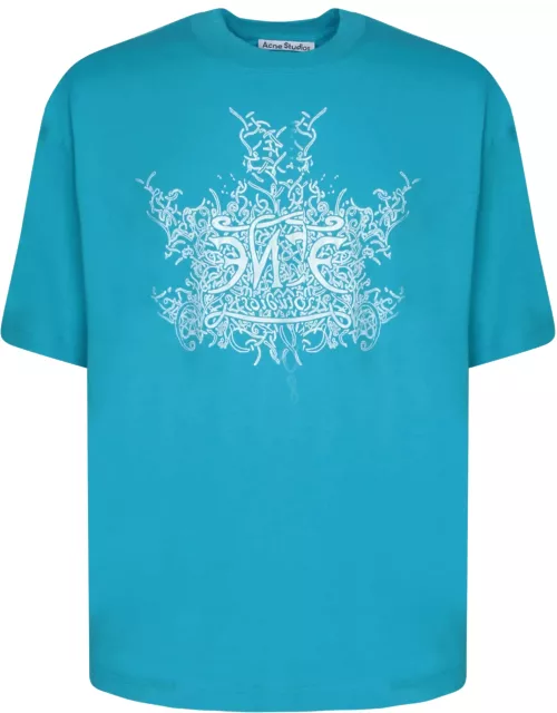 Acne Studios Front Logo Light Blue T-shirt