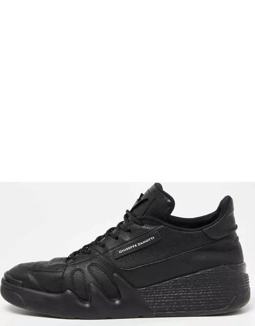 Giuseppe Zanotti Black Leather Talon Low Top Sneaker