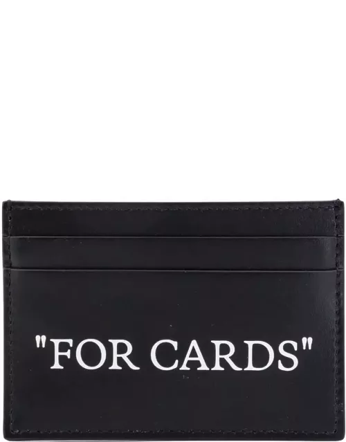 Off-White Bookish Card Holder With Lettering